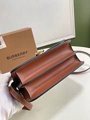 BURBERRY | Small Black Two-tone Canvas and Leather TB Bag - 21 x 16 x 6cm - 5