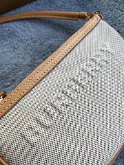 BURBERRY | Embossed Logo Canvas and Leather Olympia Pouch - 21 x 4 x 12.2 cm - 5