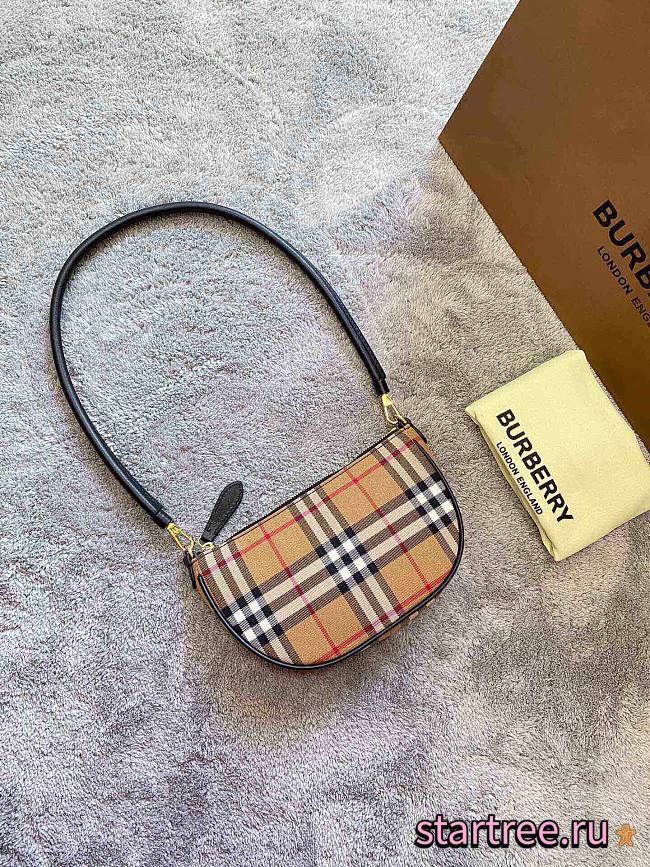 BURBERRY | Vintage Check Cotton Olympia Pouch - 21 x 4 x 12.2 cm - 1