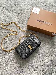 BURBERRY | Mini Black Quilted Lambskin Lola Bag - 17 x 3.5 x 10cm - 4