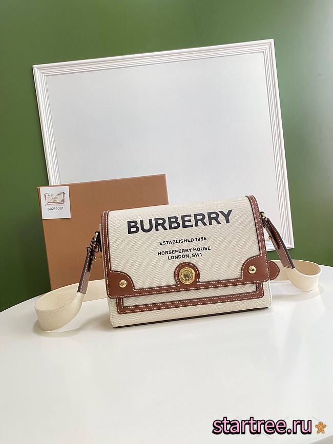 BURBERRY | Horseferry print canvas note crossbody bag - 25 x 8.5 x 18cm - 1