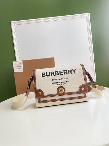 BURBERRY | Horseferry print canvas note crossbody bag - 25 x 8.5 x 18cm