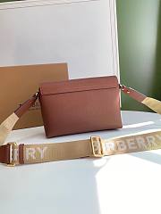 BURBERRY | Leather and Vintage Check Note Crossbody Bag - 25 x 8.5 x 18cm - 5