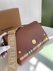 BURBERRY | Leather and Vintage Check Note Crossbody Bag - 25 x 8.5 x 18cm - 3