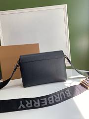 BURBERRY | Black Leather and Vintage Check Note Crossbody Bag - 25 x 8.5 x 18cm - 6