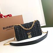 BURBERRY | Small Black Quilted Lambskin Lola Bag - 23 x 13 x 6cm - 5