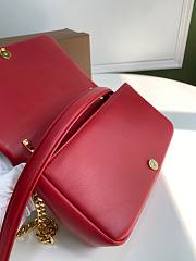 BURBERRY | Small Red Quilted Lambskin Lola Bag - 23 x 13 x 6cm - 2