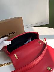 BURBERRY | Small Red Quilted Lambskin Lola Bag - 23 x 13 x 6cm - 6
