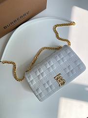 BURBERRY | Small White Quilted Lambskin Lola Bag - 23 x 13 x 6cm - 6