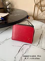 LOUIS VUITTON | Zippy Coin Purse Red - M60152 - 11 x 8.5 x 2 cm - 1