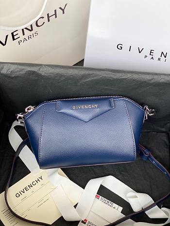 GIVENCHY | Antigona Nano Dark Blue Bag In Grained -  BBU017 - 18x13x7cm