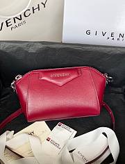 GIVENCHY | Antigona Nano Red Wine Bag In Grained -  BBU017 - 18x13x7cm - 1