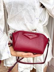 GIVENCHY | Antigona Nano Red Wine Bag In Grained -  BBU017 - 18x13x7cm - 6