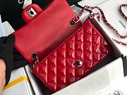 CHANEL | Mini Classic Flap Red Bag Patent/ Silver Metal - A69900 - 20cm - 2