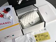 CHANEL | Mini Classic Flap White Bag Patent/ Silver Metal - A69900 - 20cm - 1