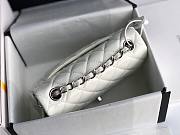 CHANEL | Mini Classic Flap White Bag Patent/ Silver Metal - A69900 - 20cm - 4