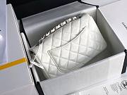 CHANEL | Mini Classic Flap White Bag Patent/ Silver Metal - A69900 - 20cm - 2