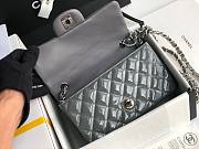 CHANEL | Mini Classic Flap Grey Bag Patent/ Silver Metal - A69900 - 20cm - 6