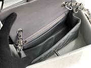 CHANEL | Mini Classic Flap Grey Bag Patent/ Silver Metal - A69900 - 20cm - 4