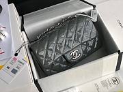 CHANEL | Mini Classic Flap Grey Bag Patent/ Silver Metal - A69900 - 20cm - 2