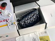 CHANEL | Mini Classic Flap Dark Blue Bag Patent/ Silver Metal - A69900 - 20cm - 6