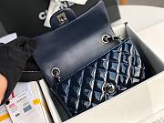 CHANEL | Mini Classic Flap Dark Blue Bag Patent/ Silver Metal - A69900 - 20cm - 3