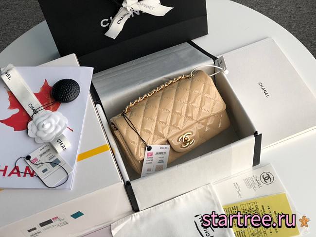 CHANEL | Mini Classic Flap Bag Patent/ Golden Metal - A69900 - 20cm - 1