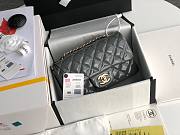 CHANEL | Mini Classic Flap Bag Grey Patent/ Golden Metal - A69900 - 20cm - 1