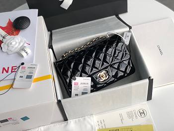 CHANEL | Mini Classic Flap Bag Black Patent/ Golden Metal - A69900 - 20cm