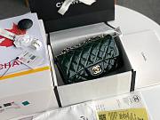 CHANEL | Mini Classic Flap Bag Dark Green Patent/ Golden Metal - A69900 - 20cm - 1