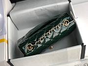 CHANEL | Mini Classic Flap Bag Dark Green Patent/ Golden Metal - A69900 - 20cm - 4