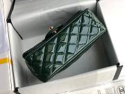 CHANEL | Mini Classic Flap Bag Dark Green Patent/ Golden Metal - A69900 - 20cm - 3