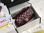 CHANEL | Mini Classic Flap Bag Burgundy Patent/ Golden Metal - A69900 - 20cm - 1