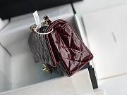 CHANEL | Mini Classic Flap Bag Burgundy Patent/ Golden Metal - A69900 - 20cm - 5