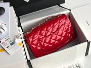 CHANEL | Mini Classic Flap Bag Red Patent/ Golden Metal - A69900 - 20cm - 6