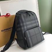 BURBERRY |London Check Backpack Dark Charcoal - 29 x 15 x 40cm - 5