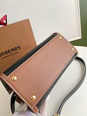 BURBERRY | Mini Leather and Vintage Check Two-handle Title Bag - 26 x 13.5 x 20cm - 4