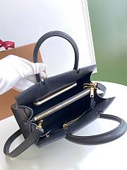 BURBERRY | Mini Black Leather Two-handle Title Bag - 26 x 13.5 x 20cm - 2