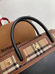 BURBERRY | Small Black Vintage Check Two-handle Title Bag - 34 x 15 x 25cm - 6