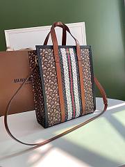 BURBERRY | Monogram Stripe E-canvas Portrait Tote Bag -  26 x 11.5 x 31cm - 4