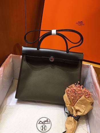 Hermes | Herbag Bronze Green/black - 31 cm