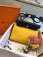 Hermes | Herbag Yellow/Turkey Blue/Black - 31 cm - 1