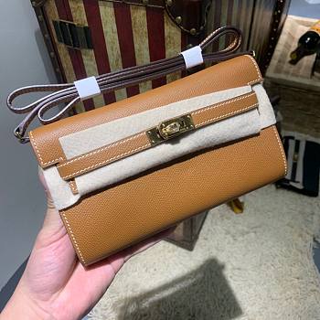 Hermès | Kelly Classique To Go Wallet Brown - 20.5x11x2cm