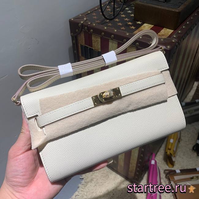 Hermès | Kelly Classique To Go Wallet White - 20.5x11x2cm - 1