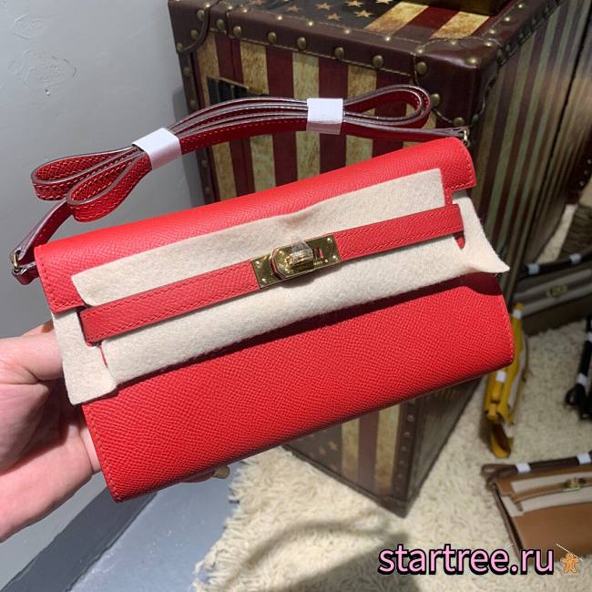 Hermès | Kelly Classique To Go Wallet Red - 20.5x11x2cm - 1