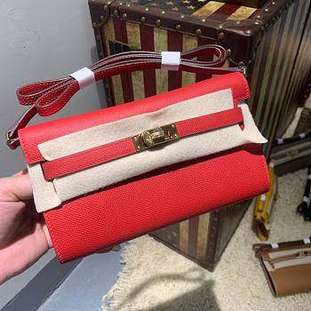 Hermès | Kelly Classique To Go Wallet Red - 20.5x11x2cm