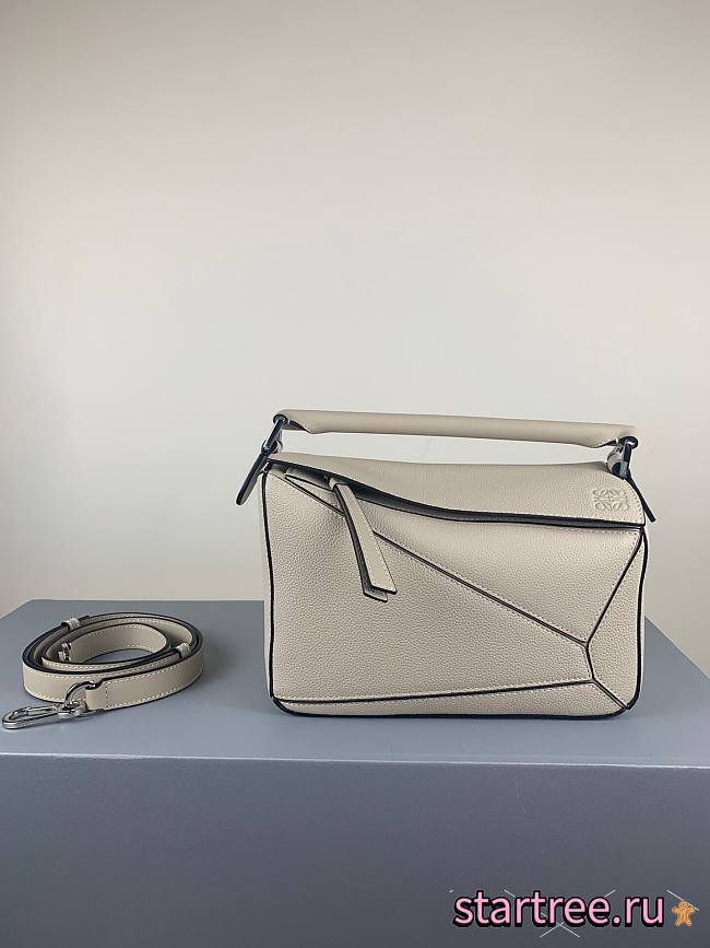 LOEWE | Mini Puzzle Classic Grey Calfskin Bag - 18x12.5x8cm - 1