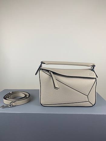 LOEWE | Mini Puzzle Classic Grey Calfskin Bag - 18x12.5x8cm