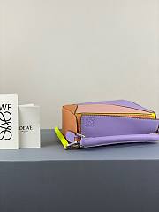 LOEWE | Mini Puzzle Classic Purple/Brown/Blossom Bag - 18x12.5x8cm - 4