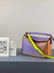 LOEWE | Mini Puzzle Classic Purple/Brown/Blossom Bag - 18x12.5x8cm - 3